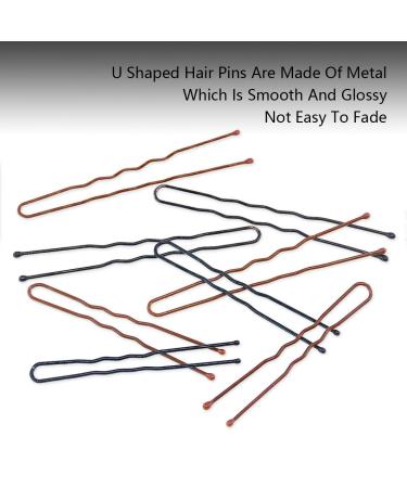 SWPEET 220-Piece U-Shaped Hair Needle Set for Kids & Girls - 5cm & 6cm Shaft Shape Hair Clips with Storage Box - Brown & Black - Buy Online on GoSupps.com