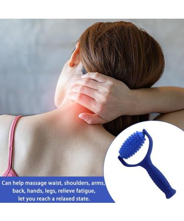 Multifunctional Blue Massage Roller with Handles - Fascia Ball & Hedgehog Massage Device for Foot Leg & Back Muscle Relaxation - Buy Online on GoSupps.com