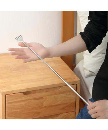Jitnga Premium Stainless Steel Back Scratcher - 50 cm for Men & Women | Silver Head & Back Relief Tool - Buy Online on GoSupps.com