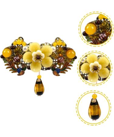 Ipetboom Hairpin Wedding Hair Clips Women Hair Jewelry Barrettes for Women Wedding Hair Accessories for Women Spring Hair Clip Flower Ponytail Barrette Alloy Large Mother Headgear - Buy Online on GoSupps.com