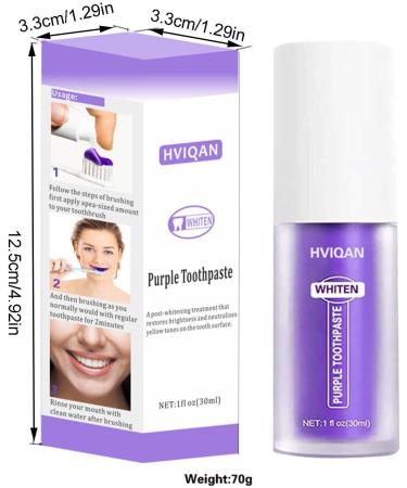  Hongjingda Purple Toothpaste 30ml Toothpaste Toothpaste for Correcting Teeth Color Eliminate Discoloration Improve Teeth Brightness - Buy Online on GoSupps.com