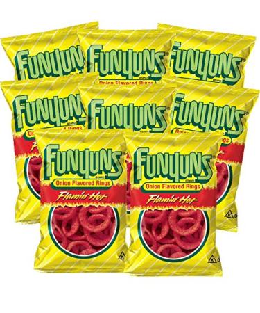 Funyuns Flamin' Hot Onion Flavored Rings, 1.25 ounce bags (Pack of 8)