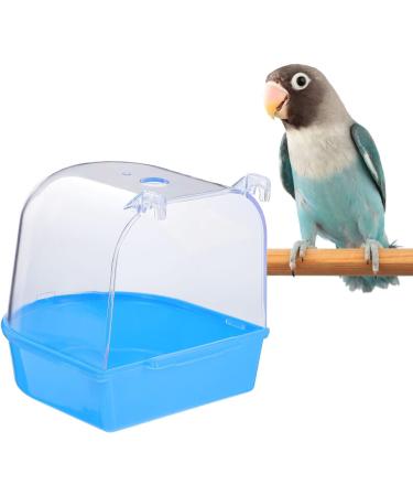 ULTECHNOVO Bird Cage Bath Tub Bird Shower Bathing Accessories Bird Bath for Parakeets Pet Toys Parakeet Cage Budgie Cage Accessories Pet Bird Bath Bird Bath Tub Small Bird Cage For Birds Blue - Buy Online on GoSupps.com