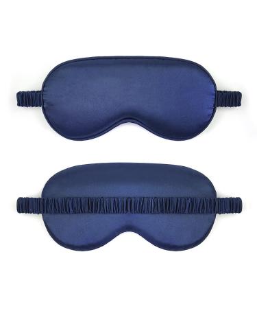 Silk Double-Sided Breathable Beauty Sleep Eye Mask for Women Men - Navy - Buy Online on GoSupps.com
