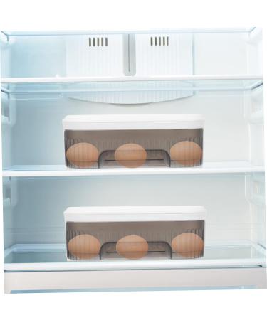 GRIRIW Box Refrigerator Egg Carton Plastic Drawers Containers with Lids Fridge Egg Storage Cases Egg Plate - Buy Online on GoSupps.com