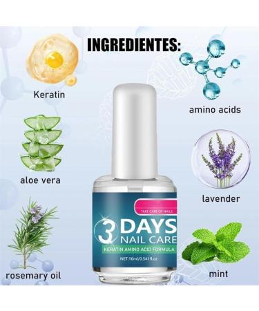 Soin des ongles 3 jours huile de soin des ongles la k ratine et aux acides amin s 16 ml. Application facile. Soin fortifiant et nourrissant quotidien. 2pcs - Buy Online on GoSupps.com