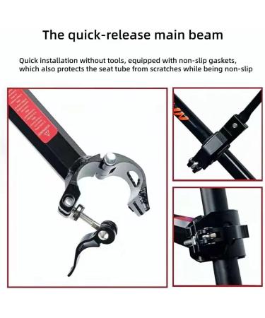 ZTZ Rear Bike Rack - 110 lbs Capacity, Quick Release, Easy to Install | Black - Buy Online on GoSupps.com