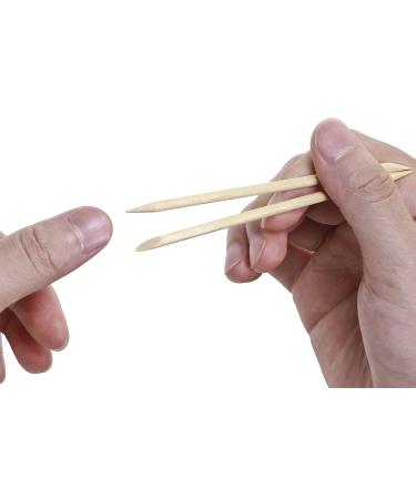 Mini Skater 50 Pcs Orange Wood Nail Sticks Double Sided Cuticle Pusher Manicure Pedicure Tool - Buy Online on GoSupps.com