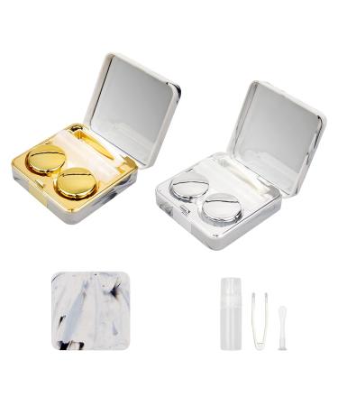 Contact lens container portable 2 pieces set contact lens storage mini contact lens box travel for contact lenses small contact lenses from plastic contact lenses case reusable