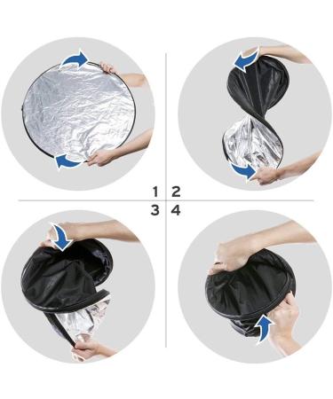 24inch 5-in-1 Portable Reflector for Studio & Outdoor Photography with Bag - Translucent, Silver, Gold, White, Black - Buy Online on GoSupps.com