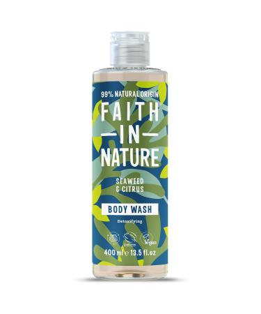 Faith In Nature Natural Seaweed and Citrus Tree Body Wash Detoxifying Vegan and Cruelty Free No SLS or Parabens 400 ml Seaweed & Citrus 400 ml (Pack of 1)
