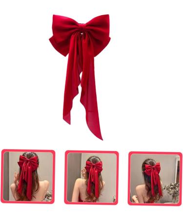 Beavorty Satin Ribbon Hairpin Hair Barrettes Hair Pin Hair Ribbons Bows for Hair Barrettes for Thick Hair Big Hair Bows Large Hair Bows for Girls Teen Girl Hair Bows Clip Fabric Miss Spring - Buy Online on GoSupps.com