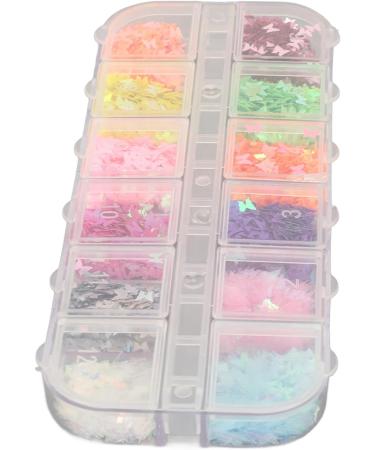 5 Boxs 12 Colors Butterfly Glitter Nail Sequins 3D Nail Art Flakes Colorful Confetti Glitter Sticker Decals Acrylic Manicure Paillettes for Nail Art Decoration Resin Molds DIY Makeup - Buy Online on GoSupps.com