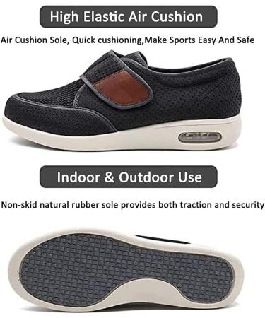 Men's Wide Width Diabetic Edema Shoes with Adjustable Closure - Lightweight Relief for Plantar Fasciitis, Bunions, Arthritis - Blue, Size 9.5 - Buy Online on GoSupps.com