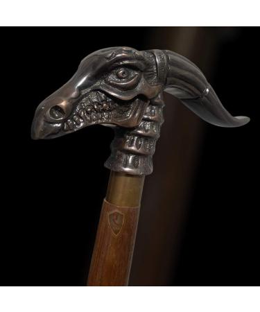 Rj.Artis Gentlemen Walking Stick Antique Dragon Head Handle Nautical Wooden Walking Cane Dragon Walking Stick - Buy Online on GoSupps.com