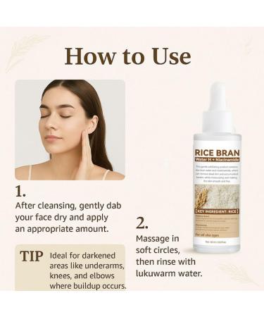 3PCS Essence Toner White Rice Ampoule Skin Softening Essence Exfoliate Face Scrub Dead Skin Fade Essence Brighten Body - Buy Online on GoSupps.com