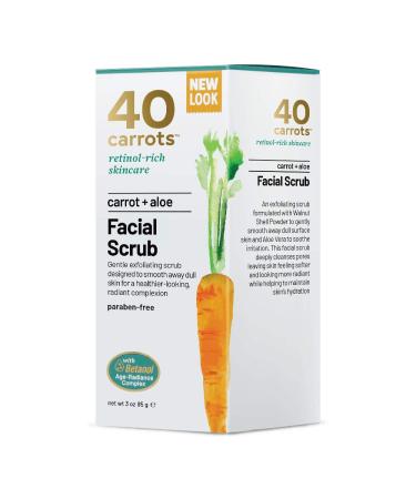 Buy 40 Carrots Carrot Aloe Facial Scrub - Improve Skin Tone & Texture | Paraben & Cruelty Free | Made in USA (3oz - Buy Online on GoSupps.com