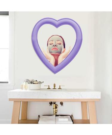 UW Heart Makeup Mirror - Purple Heart Cosmetic Mirror for Wall/Desktop - Bedroom Vanity Mirror - Buy Online on GoSupps.com