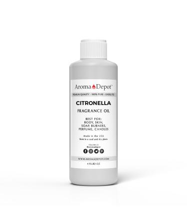 Citronella 4 oz. Fragrance Oil I Perfume I Skin Oil I Scented Oil. DIY Projects Such as Candles Bath Bombs Body Butters Creams & Lotions. Few Drops in The Diffuser Burners or Warmers.