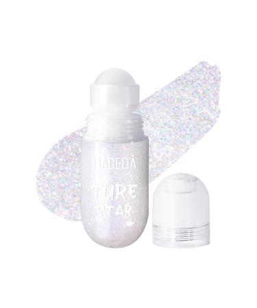 Pheral roll-on body glitter gel mermaid makeup festival rave accessories glitter face paint hologrographic hair glitter gel Sparkle body shimmer halloween make-up for rave party (01 dazzle) - Buy Online on GoSupps.com