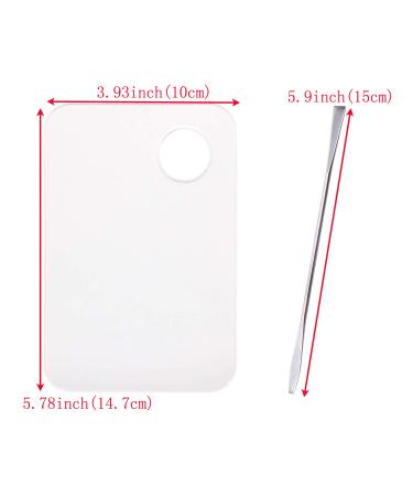 ONLYKXY 2-Piece Acrylic Makeup Palette & Spatula Set - Cosmetic & Nail Art Mixing Tools - Buy Online on GoSupps.com