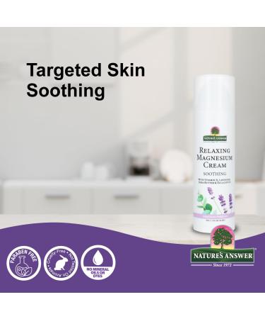 Nature's Answer Relaxing Magnesium Cream 1.7 oz Topical Magnesium with Shea Butter Olive & Lavender Oils Paraben- & Sulfate-Free Vegan & Non-GMO Skin-Soothing Body Cream - Buy Online on GoSupps.com
