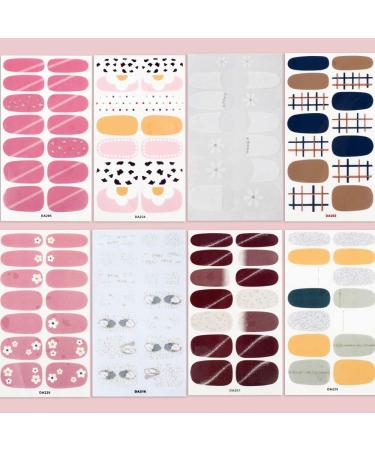 Glitter Purple Silver Floral Nail Stickers - 16 Sheets, Self-Adhesive Wraps for Women and Girls - Buy Online on GoSupps.com