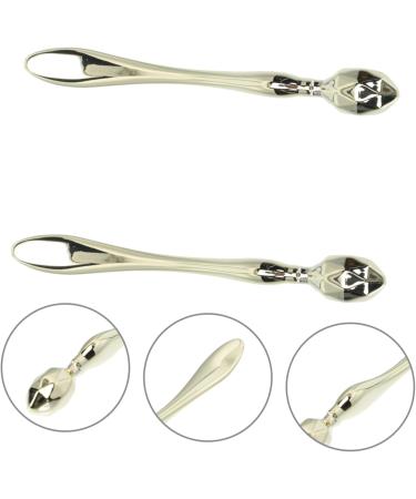 WOONEKY 2pcs Eye Cream Stick Eye Creams Face Massage Spoon Makeup Applicator Face Massage Applicator Female Eye Massage Tool Women Beauty Supply Salon Supply Zinc Alloy Metal 8x1cm Golden - Buy Online on GoSupps.com
