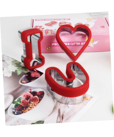 Zerodeko 6 Pcs Valentine's Day Stencils Wedding Anniversary Biscuit Cutters Baking Molds Cake Making Molds Sandwiches Fondant Baking Mould Biscuit Molds Red Stainless Steel Die Household - Buy Online on GoSupps.com
