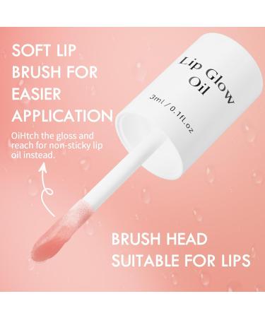 Lip Oil Gloss Non-Sticky Hydrating Lip Oil for Glass Shine Moisturizing Fruit Flavored Lip Gloss with Vitamin E Clear & Shiny Lip Care for Women Nourishing Lip Treatment 0.1f.oz (02#RedPlum) - Buy Online on GoSupps.com