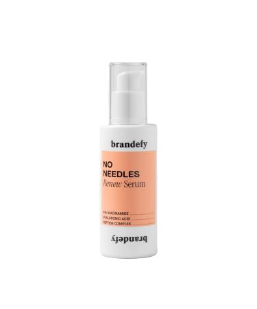 Brandefy No Needles - Niacinamide Serum Peptides and Hyaluronic Acid. Hydrating & Plumping Serum for Bright Smooth Firm & Dewy Skin 1.7oz Made In The USA