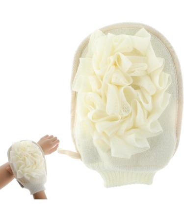 Double-Sided Bath Peeling Glove | Shower Scrubber & Luffa Sponge for Dead Skin Removal | Soft & Effective Exfoliation - Buy Online on GoSupps.com