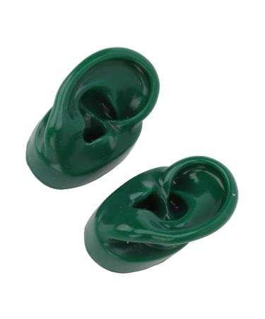 Simulated Ear Model Smooth Silicone Ear Model with Soft Pair Great Toughness for Point Acupuncture Clinics(Green)