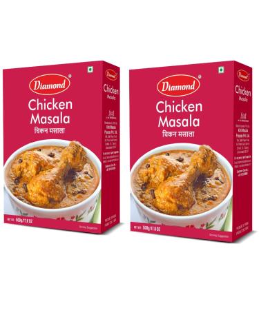 Diamond Chicken Masala Authentic Spice Blend for Traditional Chicken Curries 500g (Pack of 2)