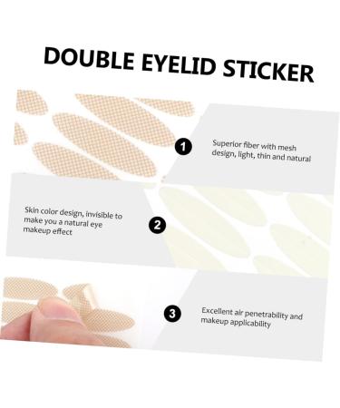 Housoutil Hooded Eyelid Tape 3pcs Stickers Lace Eyelid Tape Women Eyelid Tape Double Eyelid Sticker Hooded Y-shaped Fork mediumx3pcs - Buy Online on GoSupps.com