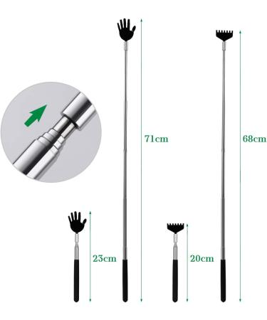 Kesote Stainless Steel Back Scratcher - Extendable Telescopic Metal Scratcher for Head & Back Relief - International Shipping Available - Buy Online on GoSupps.com