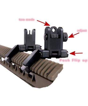 Ultralight Flip Up Sight Set - 45 Degree Offset Front & Backup Rear Sight - Buy Online on GoSupps.com