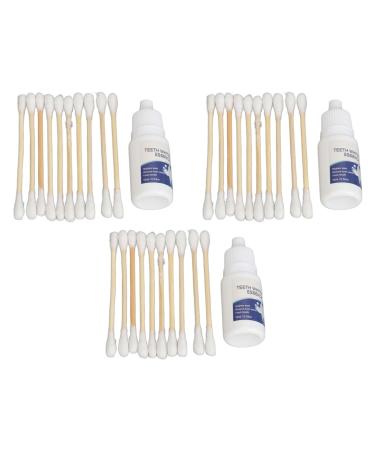 Teeth Whitening Solution Freshens Breath Removes Stains Deep Cleansing 10 Ml with Cotton Swab