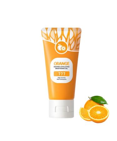 Orange Exfoliante Gel Face and Body Exfoliating Scrub Gels Organic Orange Peeling Gel Face Scrub Gentle Exfoliating & Cleansing Moisturizing Smoothing Tighten Pores (1pc 50ml) 1pc 50 ml (Lot de 1)