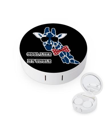 Cool Like My Uncle Round Case For Contact Lens Kit Storage Box with Mirror Printed