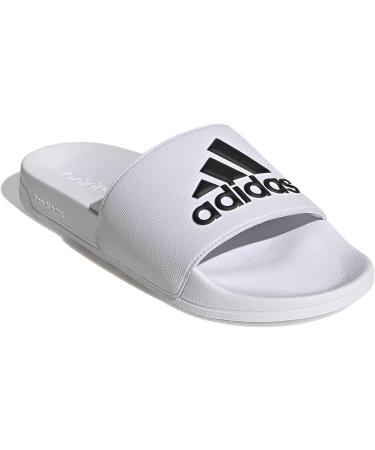 Buy adidas Unisex Adilette Shower Logo Slide Sandal - 42 EU | Ftwr White & Core Black | International Shipping - Buy Online on GoSupps.com