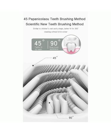 Dirk41 Kids U-Shaped Toothbrushes - 4 Pack Blue | Rounded Children U Shape Toothbrush for 360 Oral Care - Buy Online on GoSupps.com