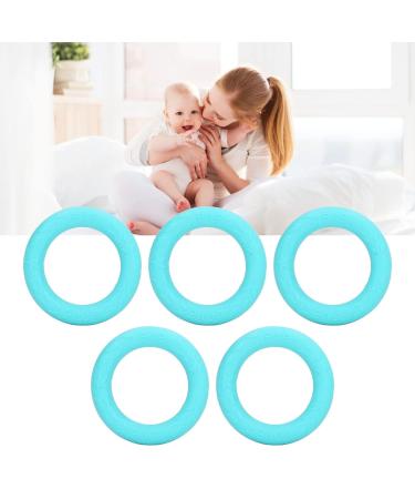 5pcs Baby Teething Bracelet Silicone Teething Ring Toy for Home Travel (Turquoise Green) - Buy Online on GoSupps.com