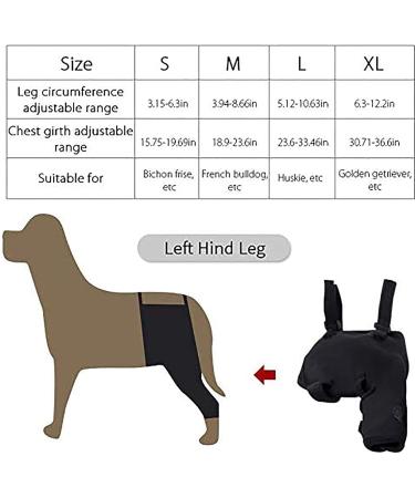 VEraiz Black Dog Knee Support Pet Knee Injury Postoperative Recovery Aids Pet Brace Heals and Prevent Injuries for Loss of Stability from Arthritis (Back Left S) Back Left S - Buy Online on GoSupps.com