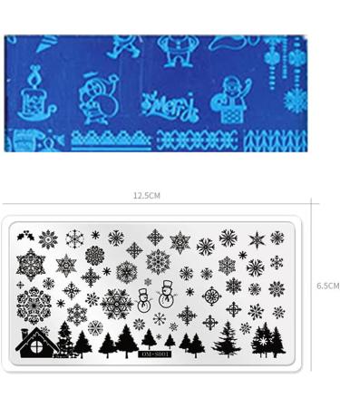 Christmas Nail Art Plate | DIY Stamping Template for Manicure | Holiday Designs for Professional & Home Use - Buy Online on GoSupps.com