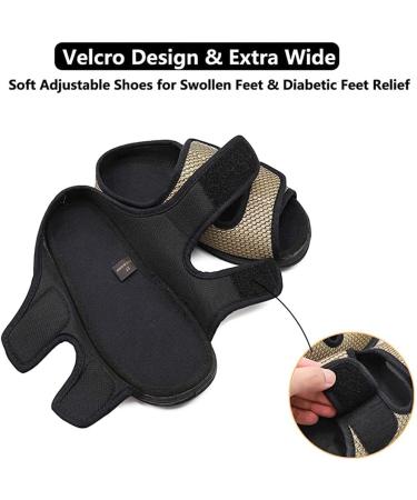 CYN Womens Diabetic Shoes - Medical Orthopedic Diabetes Sneaker, Anti-Slip, Black, Size 6US/22.5cm - Buy Online on GoSupps.com