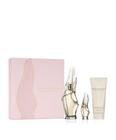 Donna Karan Cashmere Mist Eau de Parfum Everything Cashmere 3 Piece Gift Set For Women - Perfume Spray 3.4 Fl. Oz. Perfume Spray Deluxe Mini 0.17 Fl. Oz. & Body Lotion 3.4 Fl. Oz.