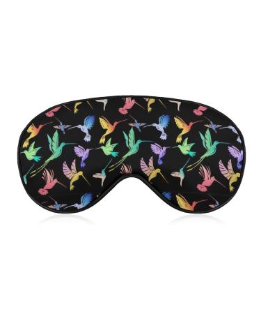 Flying Hummingbirds Nature Theme Sleep Mask Eye Cover for Sleeping Blindfold with Adjustable Strap Blocks Light Night Travel Nap for Men Women