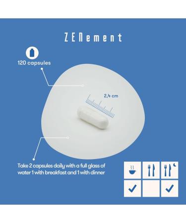 Calcium Citrate with Vitamin D3 120 Capsules for Bone Health | Prevent Low Calcium Levels | Additive-Free Allergen-Free Non-GMO | Zenement - Buy Online on GoSupps.com