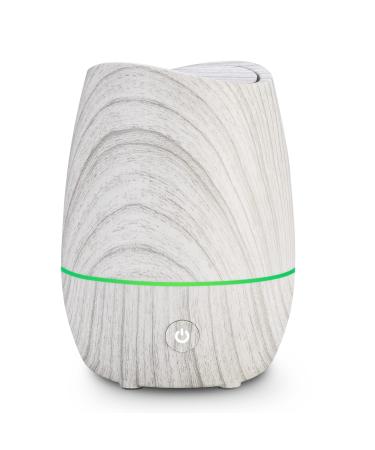 300ml essential oil diffuser quiet 5-in-1 premium humidifier natural home fragrance aroma diffuser with 7 LED color alternating light and car-off safety switch white